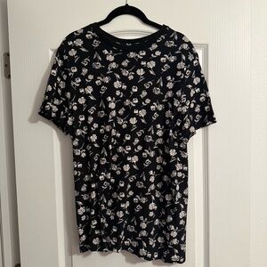 Express Floral Black Men's Shirt